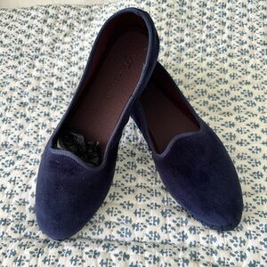 FLABELUS AMY NAVY VELVET SLIPPER- BRAND NEW! Size EU 40/ US 9